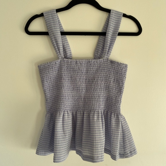 Madewell smocked peplum tank, size medium - Picture 2 of 3